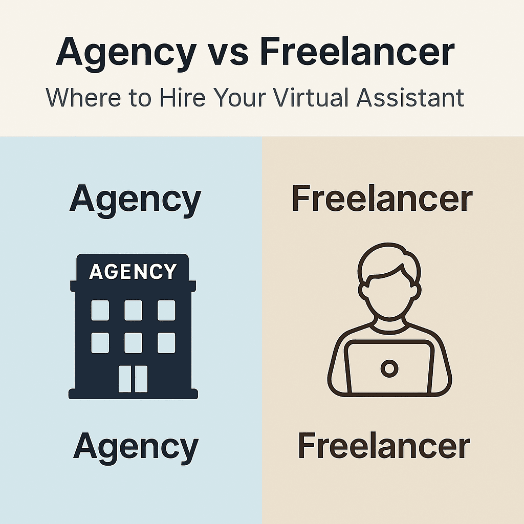 Agency vs freelancer virtual assistant Agency vs freelancer virtual assistant