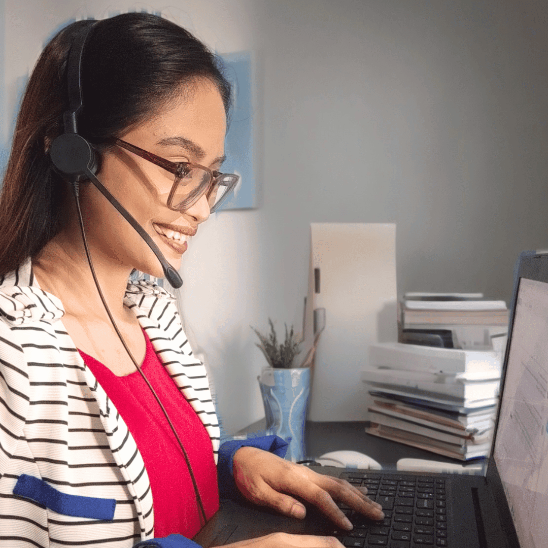 Fran X Virtual Assistant Working On Her Laptop With Ai Fran X Virtual Assistant Working On Her Laptop With Ai